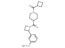 1-(cyclobutylcarbonyl)-4-{[2-(3-methoxyphenyl)-1-azetidinyl]carbonyl}piperidine