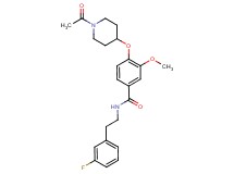 4-[(1-acetyl-4-piperidinyl)oxy]-N-[2-(3-fluorophenyl)ethyl]-3-methoxybenzamide