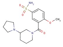 4-methoxy-3-{[3-(1-pyrrolidinyl)-1-piperidinyl]carbonyl}benzenesulfonamide