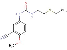 N-(3-cyano-4-methoxyphenyl)-N'-[2-(ethylthio)ethyl]urea