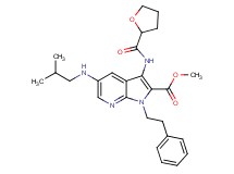 methyl 5-(isobutylamino)-1-(2-phenylethyl)-3-[(tetrahydro-2-furanylcarbonyl)amino]-1H-pyrrolo[2,3-b]pyridine-2-carboxylate