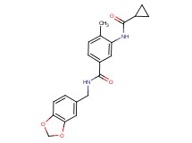 N-(1,3-benzodioxol-5-ylmethyl)-3-[(cyclopropylcarbonyl)amino]-4-methylbenzamide