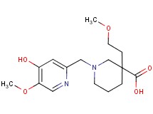 1-[(4-hydroxy-5-methoxy-2-pyridinyl)methyl]-3-(2-methoxyethyl)-3-piperidinecarboxylic acid