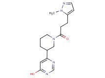 6-{1-[3-(1-methyl-1H-pyrazol-5-yl)propanoyl]piperidin-3-yl}pyrimidin-4-ol