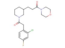 4-(3-{1-[(2-chloro-4-fluorophenyl)acetyl]-3-piperidinyl}propanoyl)morpholine
