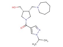 {(3R*,4R*)-4-(1-azepanylmethyl)-1-[(1-isopropyl-1H-pyrazol-4-yl)carbonyl]-3-pyrrolidinyl}methanol