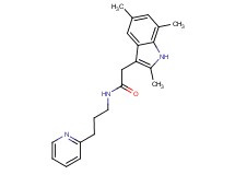 N-[3-(2-pyridinyl)propyl]-2-(2,5,7-trimethyl-1H-indol-3-yl)acetamide