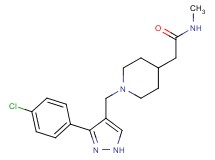 2-(1-{[3-(4-chlorophenyl)-1H-pyrazol-4-yl]methyl}piperidin-4-yl)-N-methylacetamide