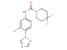 N-[3-chloro-4-(1H-1,2,4-triazol-1-yl)phenyl]-4,4-difluoropiperidine-1-carboxamide
