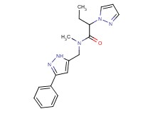 N-methyl-N-[(3-phenyl-1H-pyrazol-5-yl)methyl]-2-(1H-pyrazol-1-yl)butanamide