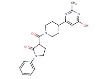 3-{[4-(6-hydroxy-2-methylpyrimidin-4-yl)piperidin-1-yl]carbonyl}-1-phenylpyrrolidin-2-one