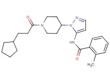 N-{1-[1-(3-cyclopentylpropanoyl)-4-piperidinyl]-1H-pyrazol-5-yl}-2-methylbenzamide