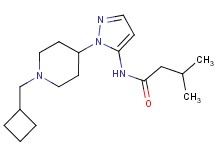 N-{1-[1-(cyclobutylmethyl)piperidin-4-yl]-1H-pyrazol-5-yl}-3-methylbutanamide