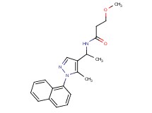 3-methoxy-N-{1-[5-methyl-1-(1-naphthyl)-1H-pyrazol-4-yl]ethyl}propanamide