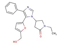 1-ethyl-4-{5-[5-(hydroxymethyl)-2-furyl]-4-phenyl-1H-imidazol-1-yl}pyrrolidin-2-one
