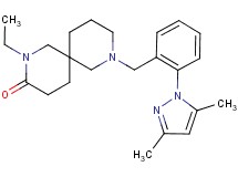 8-[2-(3,5-dimethyl-1H-pyrazol-1-yl)benzyl]-2-ethyl-2,8-diazaspiro[5.5]undecan-3-one