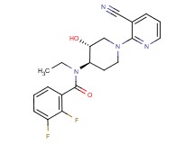 N-[(3R*,4R*)-1-(3-cyano-2-pyridinyl)-3-hydroxy-4-piperidinyl]-N-ethyl-2,3-difluorobenzamide