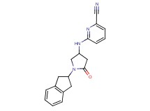 6-{[1-(2,3-dihydro-1H-inden-2-yl)-5-oxopyrrolidin-3-yl]amino}pyridine-2-carbonitrile