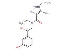 N,3-diethyl-N-[2-hydroxy-2-(3-hydroxyphenyl)ethyl]-4-methyl-1H-pyrazole-5-carboxamide
