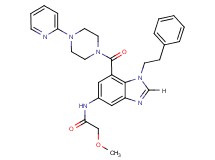 2-methoxy-N-(1-(2-phenylethyl)-7-{[4-(2-pyridinyl)-1-piperazinyl]carbonyl}-1H-benzimidazol-5-yl)acetamide