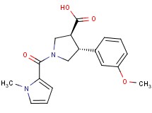 (3S*,4R*)-4-(3-methoxyphenyl)-1-[(1-methyl-1H-pyrrol-2-yl)carbonyl]pyrrolidine-3-carboxylic acid
