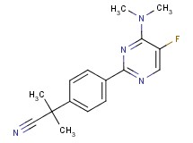2-{4-[4-(dimethylamino)-5-fluoropyrimidin-2-yl]phenyl}-2-methylpropanenitrile