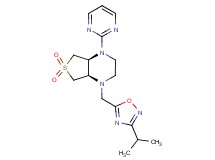 (4aS*,7aR*)-1-[(3-isopropyl-1,2,4-oxadiazol-5-yl)methyl]-4-pyrimidin-2-yloctahydrothieno[3,4-b]pyrazine 6,6-dioxide