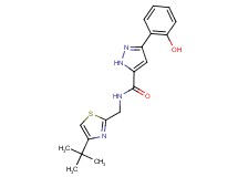 N-[(4-tert-butyl-1,3-thiazol-2-yl)methyl]-3-(2-hydroxyphenyl)-1H-pyrazole-5-carboxamide