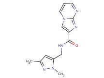 N-[(1,3-dimethyl-1H-pyrazol-5-yl)methyl]imidazo[1,2-a]pyrimidine-2-carboxamide