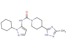 N-(1-cyclohexyl-1H-pyrazol-5-yl)-4-(3-methyl-1H-1,2,4-triazol-5-yl)piperidine-1-carboxamide