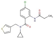 4-chloro-N-cyclopropyl-2-(propionylamino)-N-(3-thienylmethyl)benzamide