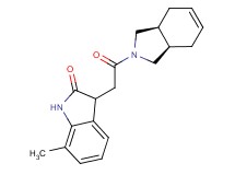 3-{2-[(3aR*,7aS*)-1,3,3a,4,7,7a-hexahydro-2H-isoindol-2-yl]-2-oxoethyl}-7-methyl-1,3-dihydro-2H-indol-2-one