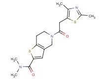5-[(2,4-dimethyl-1,3-thiazol-5-yl)acetyl]-N,N-dimethyl-4,5,6,7-tetrahydrothieno[3,2-c]pyridine-2-carboxamide