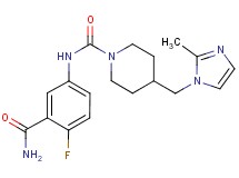 N-[3-(aminocarbonyl)-4-fluorophenyl]-4-[(2-methyl-1H-imidazol-1-yl)methyl]piperidine-1-carboxamide