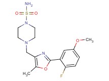 4-{[2-(2-fluoro-5-methoxyphenyl)-5-methyl-1,3-oxazol-4-yl]methyl}piperazine-1-sulfonamide