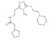 2-cyclopentyl-N-[2-(4-methyl-5-{[2-(4-morpholinyl)ethyl]thio}-4H-1,2,4-triazol-3-yl)ethyl]acetamide