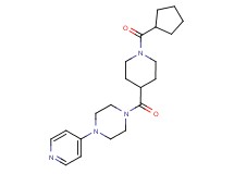 1-{[1-(cyclopentylcarbonyl)-4-piperidinyl]carbonyl}-4-(4-pyridinyl)piperazine