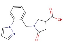5-oxo-1-[2-(1H-pyrazol-1-yl)benzyl]pyrrolidine-3-carboxylic acid
