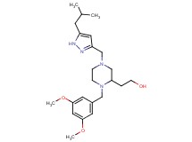 2-{1-(3,5-dimethoxybenzyl)-4-[(5-isobutyl-1H-pyrazol-3-yl)methyl]-2-piperazinyl}ethanol