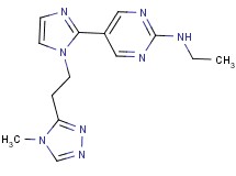 N-ethyl-5-{1-[2-(4-methyl-4H-1,2,4-triazol-3-yl)ethyl]-1H-imidazol-2-yl}pyrimidin-2-amine