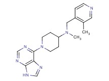 N-methyl-N-[(3-methylpyridin-4-yl)methyl]-1-(9H-purin-6-yl)piperidin-4-amine