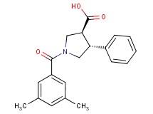 (3S*,4R*)-1-(3,5-dimethylbenzoyl)-4-phenylpyrrolidine-3-carboxylic acid