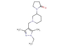 1-{1-[(1-ethyl-3,5-dimethyl-1H-pyrazol-4-yl)methyl]piperidin-3-yl}pyrrolidin-2-one