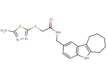 2-[(5-amino-1,3,4-thiadiazol-2-yl)thio]-N-(5,6,7,8,9,10-hexahydrocyclohepta[b]indol-2-ylmethyl)acetamide