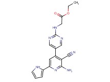 ethyl ({5-[2-amino-3-cyano-6-(1H-pyrrol-2-yl)pyridin-4-yl]pyrimidin-2-yl}amino)acetate