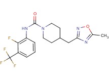 N-[2-fluoro-3-(trifluoromethyl)phenyl]-4-[(5-methyl-1,2,4-oxadiazol-3-yl)methyl]piperidine-1-carboxamide
