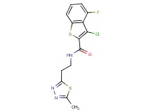 3-chloro-4-fluoro-N-[2-(5-methyl-1,3,4-thiadiazol-2-yl)ethyl]-1-benzothiophene-2-carboxamide
