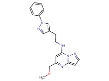 5-(methoxymethyl)-N-[2-(1-phenyl-1H-pyrazol-4-yl)ethyl]pyrazolo[1,5-a]pyrimidin-7-amine
