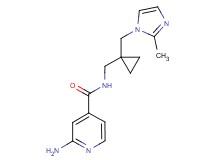 2-amino-N-({1-[(2-methyl-1H-imidazol-1-yl)methyl]cyclopropyl}methyl)isonicotinamide