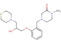 4-[2-(2-hydroxy-3-thiomorpholin-4-ylpropoxy)benzyl]-1-methylpiperazin-2-one